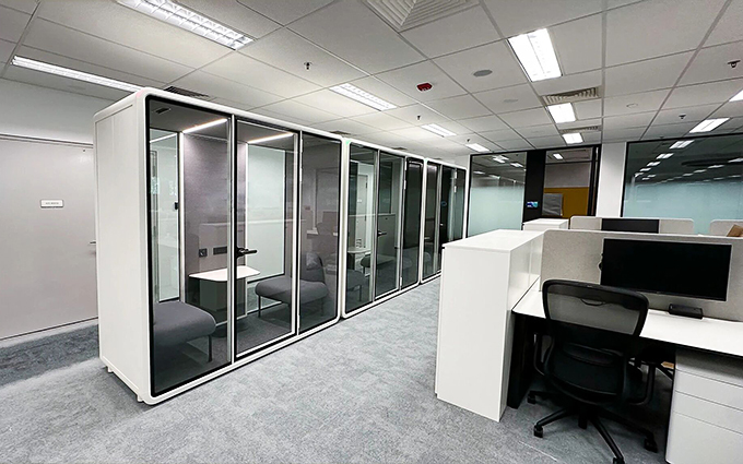 último caso de la compañía sobre Airport Projects-Creating Quiet Spaces for Efficient Collaboration