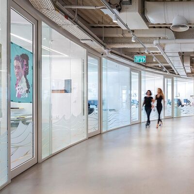 High-end Modular Aluminium Double Glass Office Glass Walls Partition Cubicles