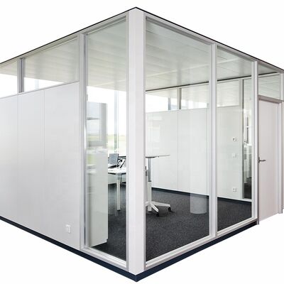 Acoustic Modular clear Tempered Glass Partition Wall for Office