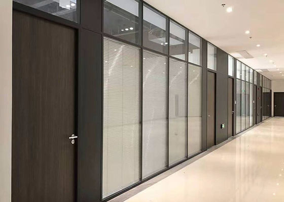 Pared de separación sólida de acero acústico Paredes prefabricadas de vidrio desmontables para oficinas