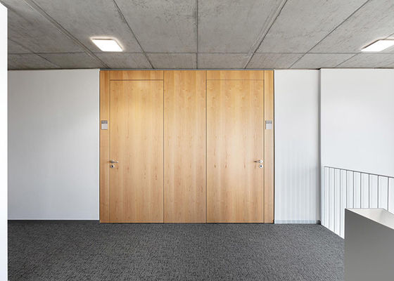 Pared de separación sólida acústica de 45db +- reducir el ruido panel de acero de placa de melamina de color blanco