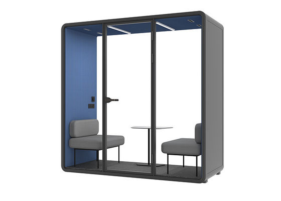 Cuadro de aluminio Panel acústico de acero Tamaño SL Stand de oficina insonorizado para 2 personas Reunión cara a cara