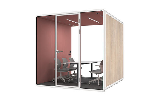 Cabinas modulares insonorizadas grandes y personalizables para reuniones de oficina multipersona, interiores y exteriores, cabinas acústicas de oficina