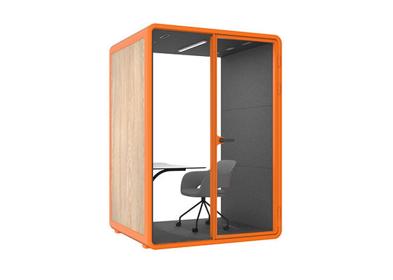módulos de aprendizaje con escritorio y silla módulos de reunión de absorción de sonido Cabina de oficina de preensamblaje interior